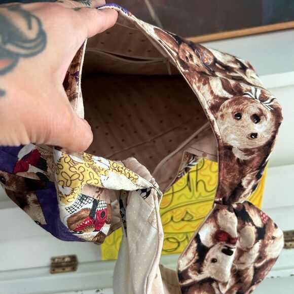 Patchwork Teddy Bear Tote Bag - Picture 8 of 16